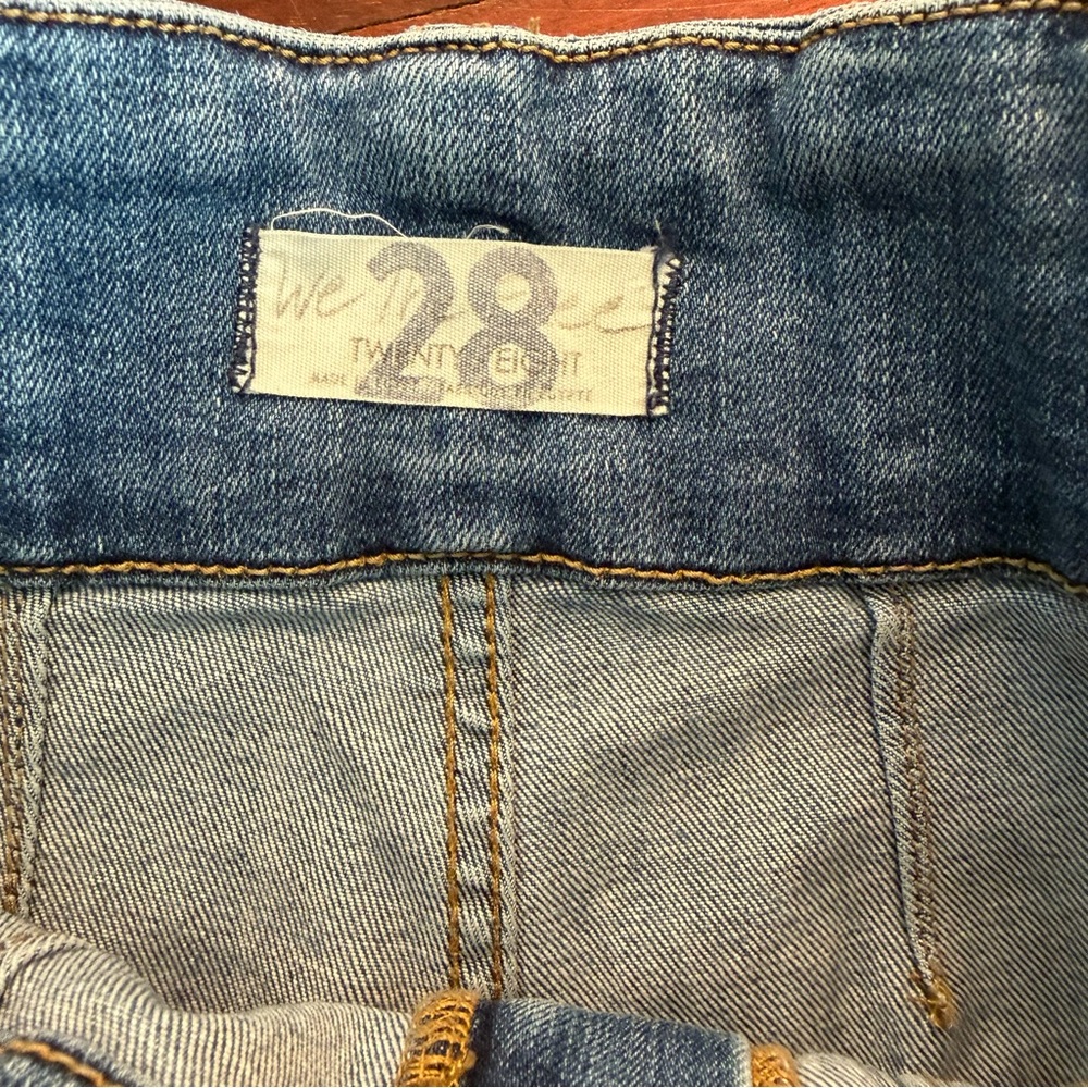 Free People We the Free Jayde Flare Jeans 28 Retro High Rise Hippie Bohemian - Picture 12 of 13